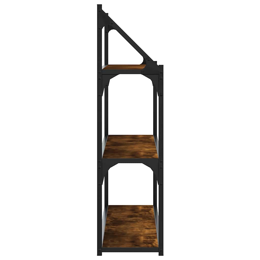 vidaXL 3-Tier Wall Shelf Smoked Oak 80x21x78.5 cm Engineered Wood