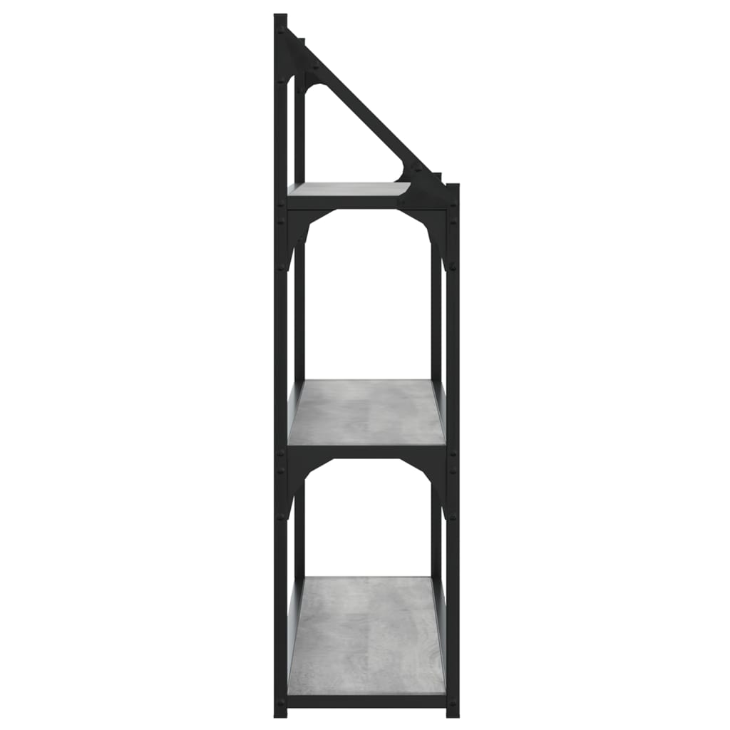 vidaXL 3-Tier Wall Shelf Grey Sonoma 80x21x78.5 cm Engineered Wood