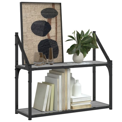 vidaXL 2-Tier Wall Shelf Grey Sonoma 60x21x51 cm Engineered Wood