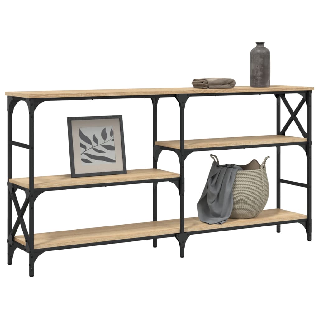 vidaXL Console Table Sonoma Oak 150x29x76.5 cm Engineered Wood