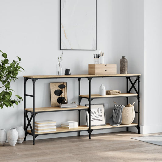 vidaXL Console Table Sonoma Oak 150x29x76.5 cm Engineered Wood