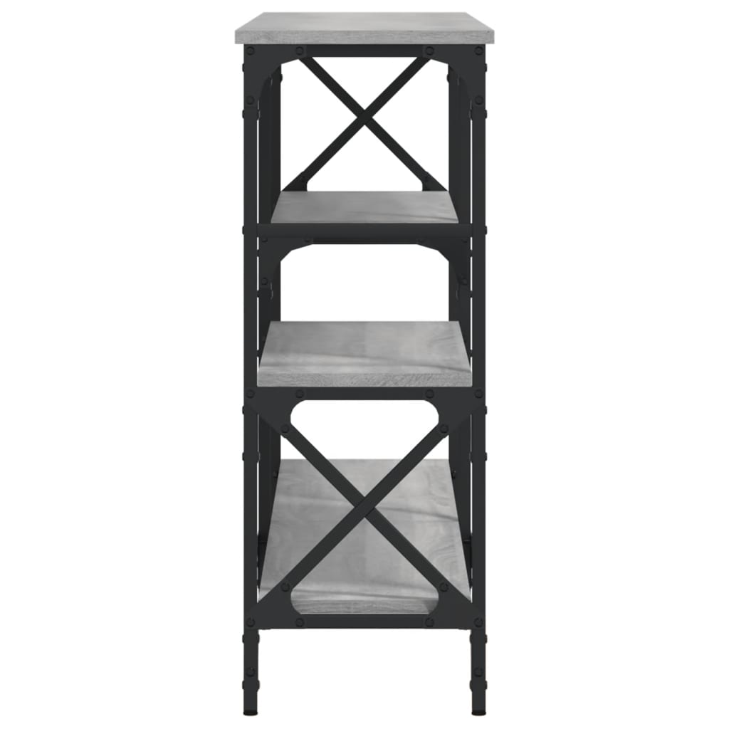 vidaXL Console Table Grey Sonoma 150x29x76.5 cm Engineered Wood