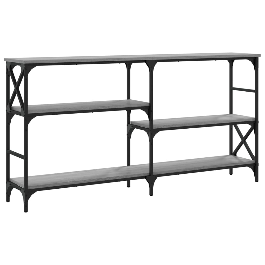 vidaXL Console Table Grey Sonoma 150x29x76.5 cm Engineered Wood
