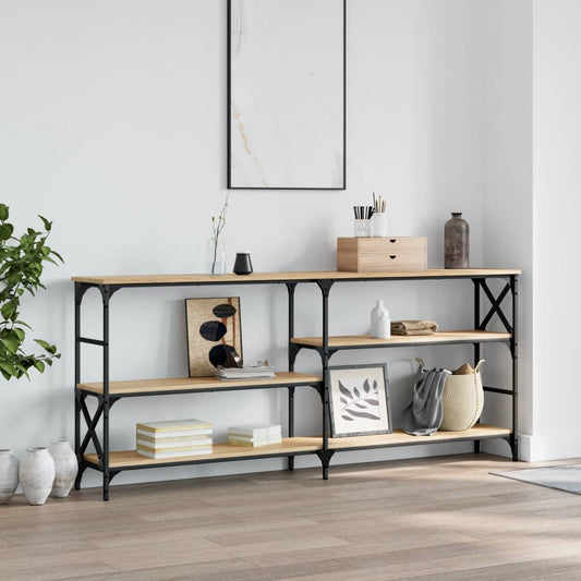 vidaXL Console Table Sonoma Oak 180x29x76.5 cm Engineered Wood