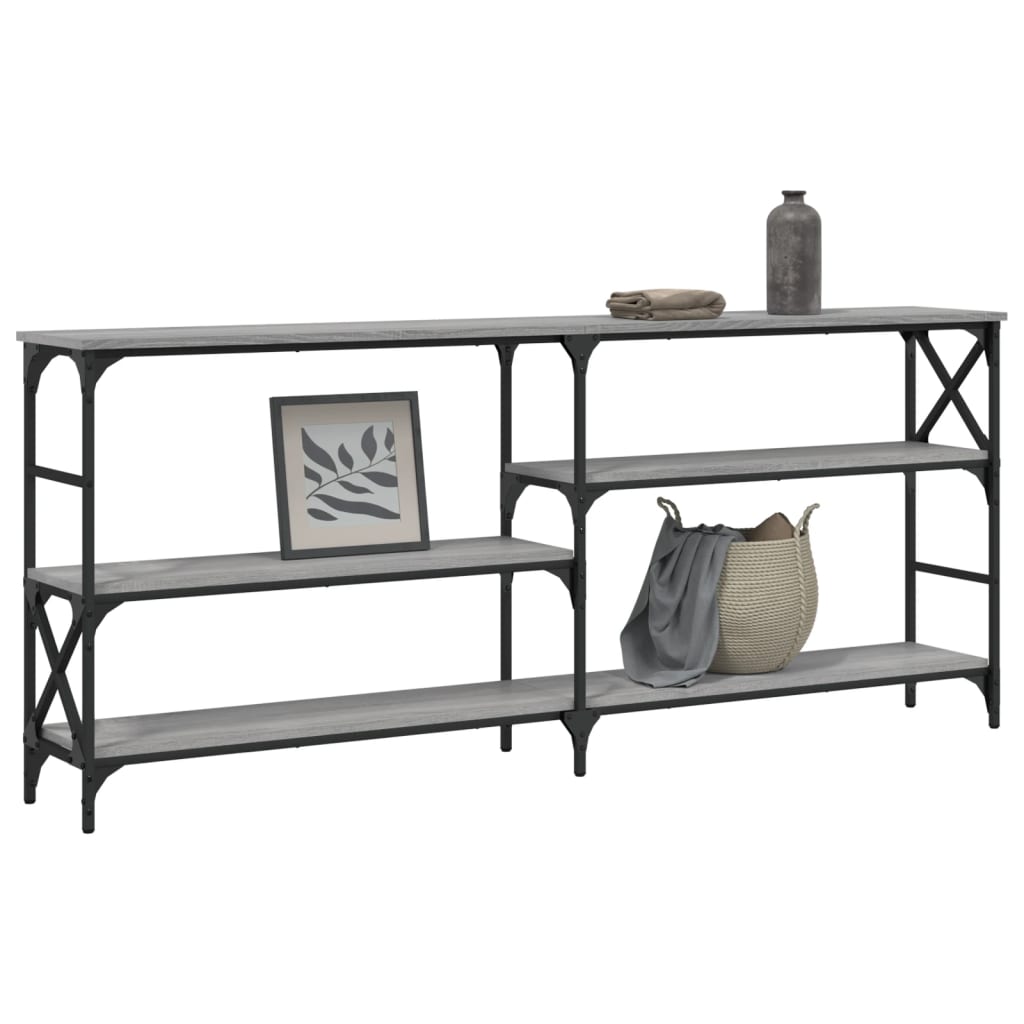 vidaXL Console Table Grey Sonoma 180x29x76.5 cm Engineered Wood