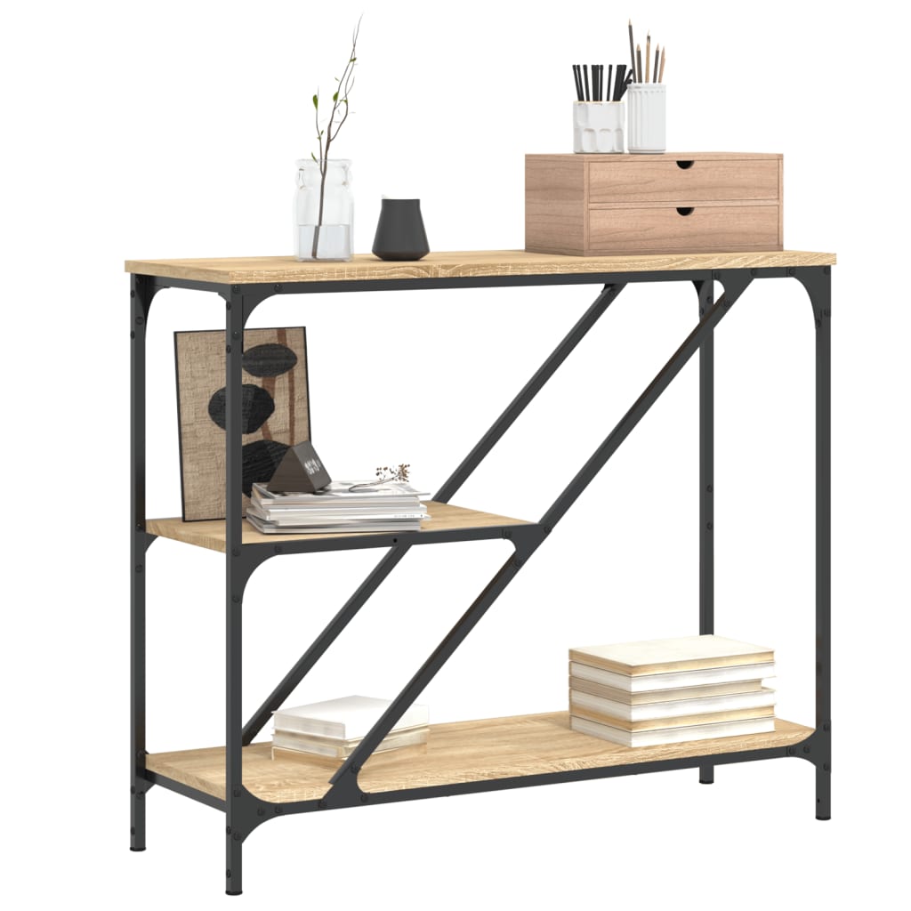 vidaXL Console Table Sonoma Oak 88.5x30x75 cm Engineered Wood