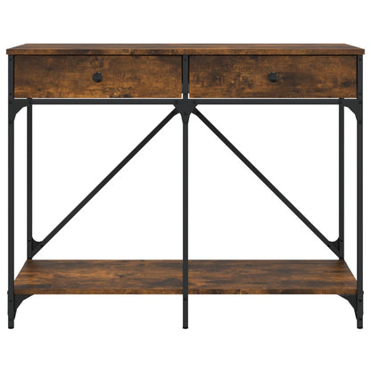 vidaXL Console Table Smoked Oak 100x39x78.5 cm Engineered Wood