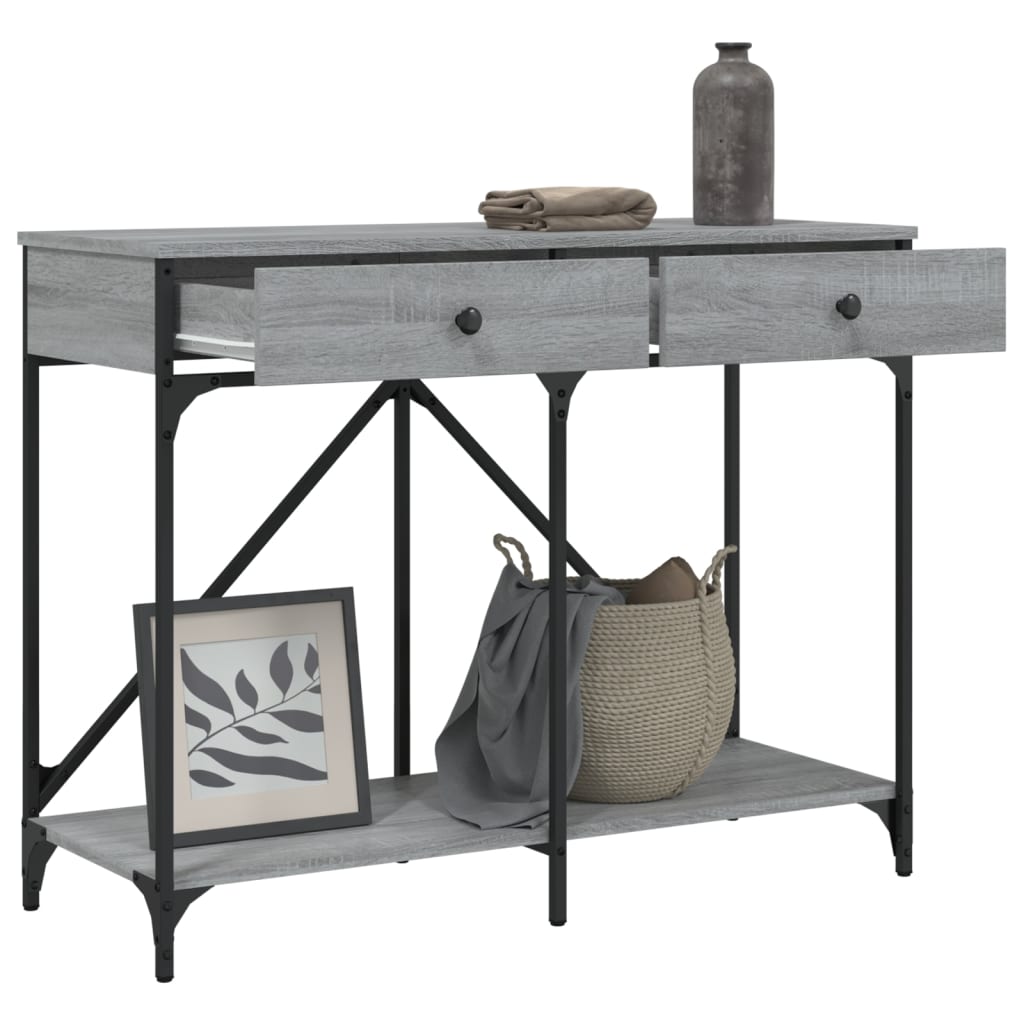 vidaXL Console Table Grey Sonoma 100x39x78.5 cm Engineered Wood