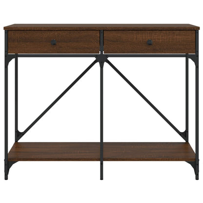 vidaXL Console Table Brown Oak 100x39x78.5 cm Engineered Wood