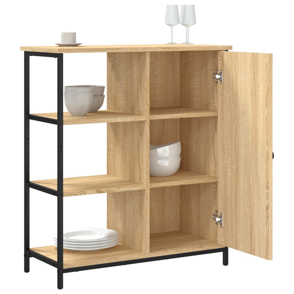 vidaXL Sideboard Sonoma Oak 70x30x80 cm Engineered Wood