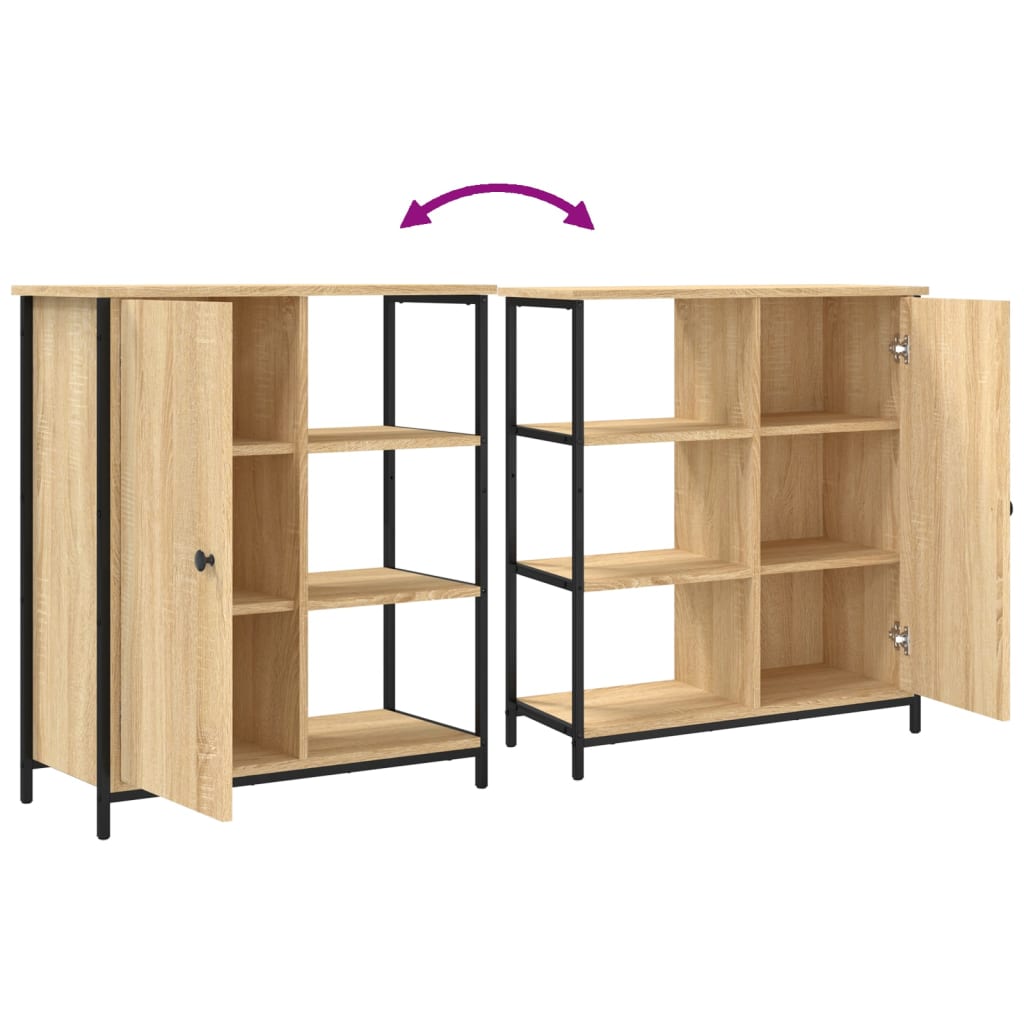 vidaXL Sideboard Sonoma Oak 70x30x80 cm Engineered Wood