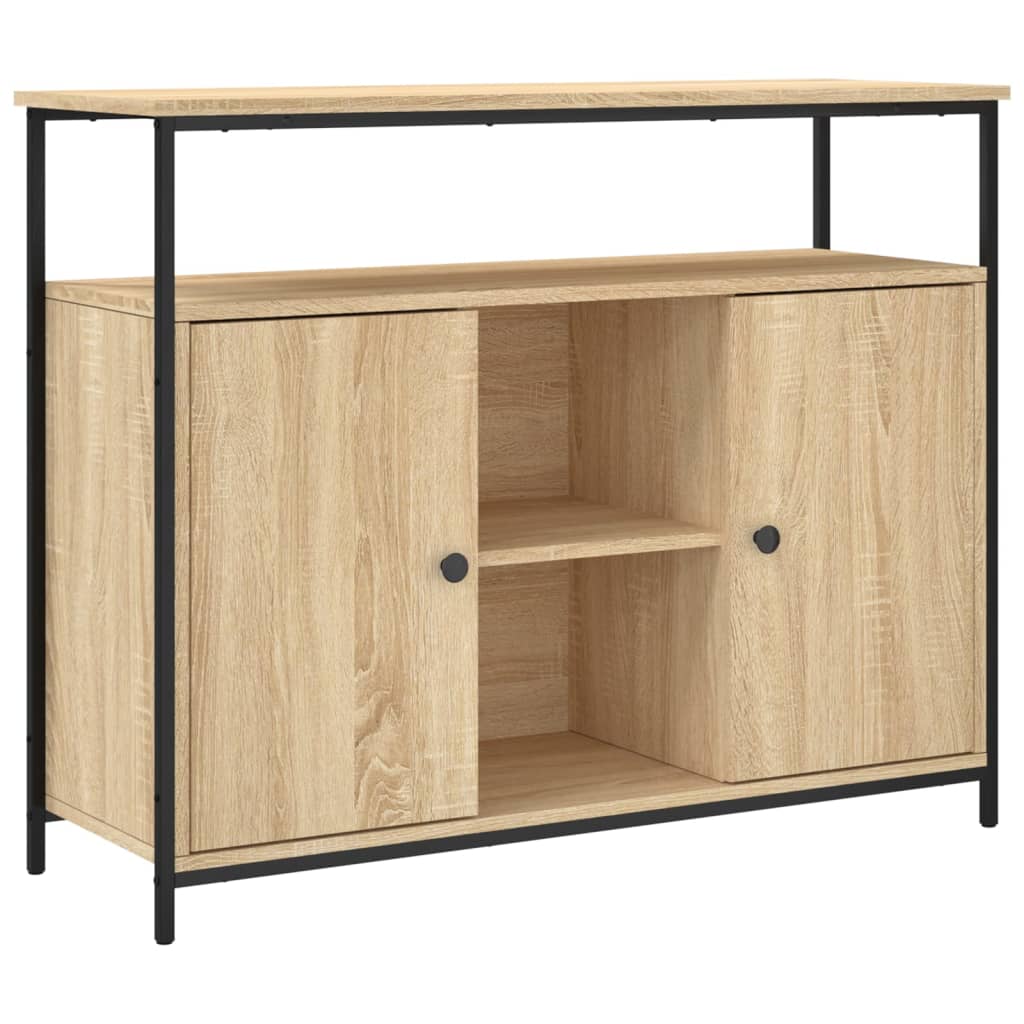 vidaXL Sideboard Sonoma Oak 100x35x80 cm Engineered Wood