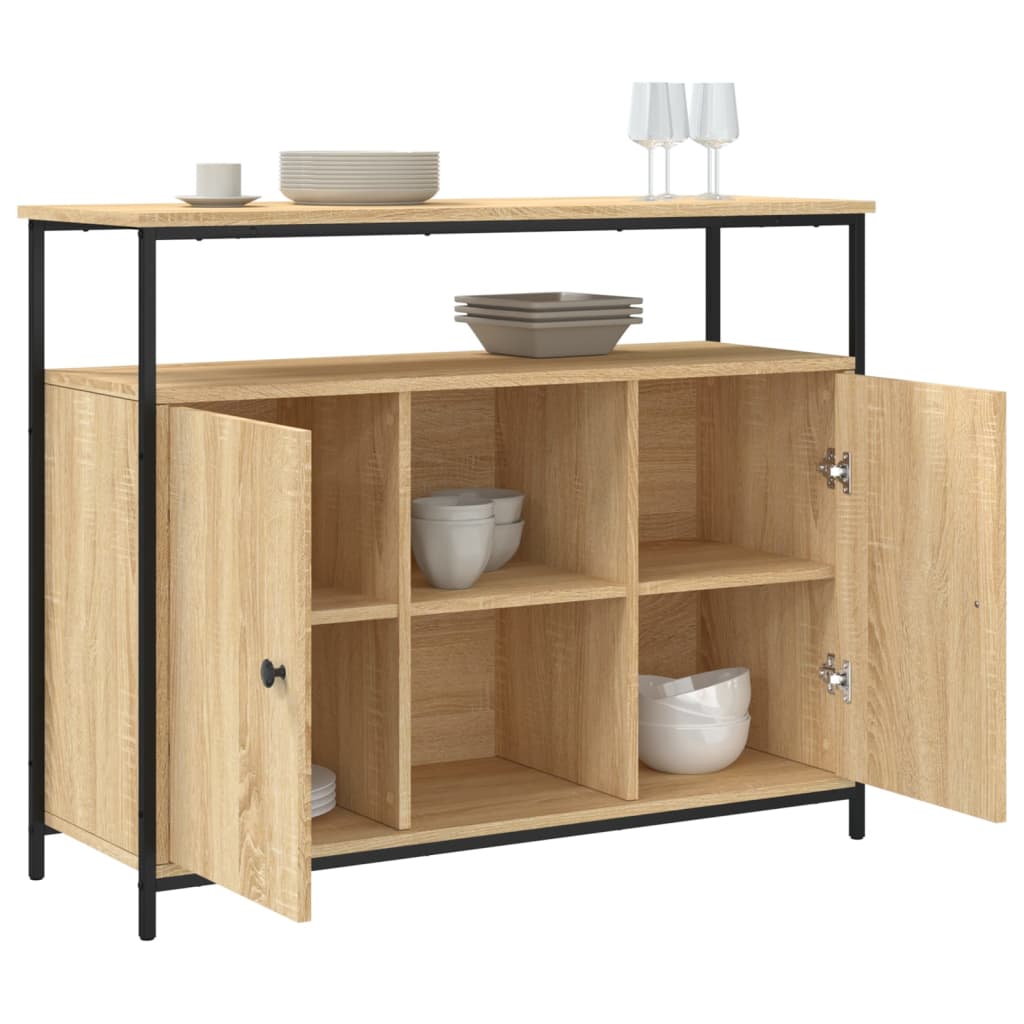 vidaXL Sideboard Sonoma Oak 100x35x80 cm Engineered Wood