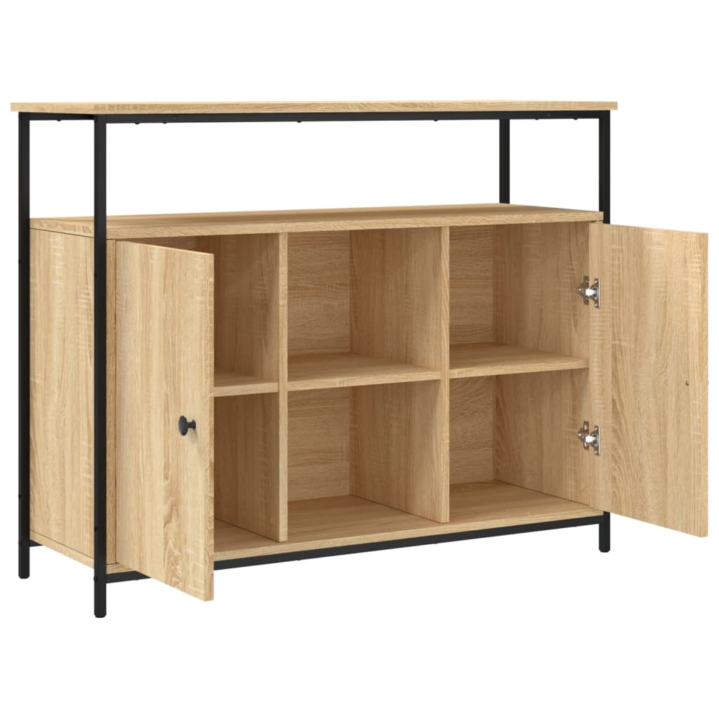 vidaXL Sideboard Sonoma Oak 100x35x80 cm Engineered Wood