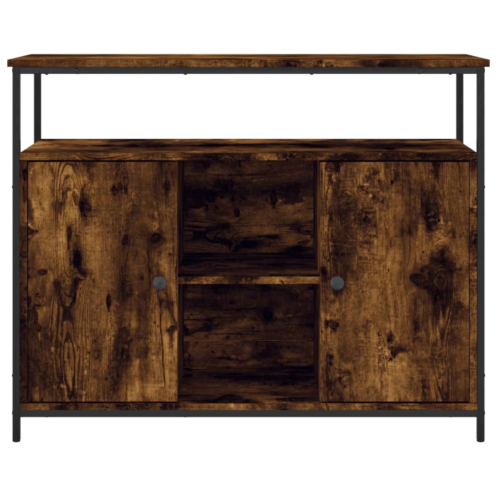 vidaXL Sideboard Smoked Oak 100x35x80 cm Engineered Wood