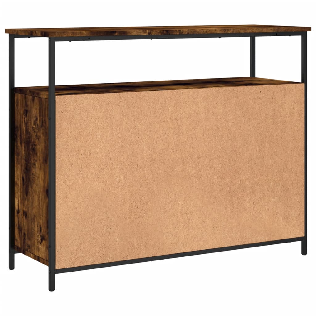vidaXL Sideboard Smoked Oak 100x35x80 cm Engineered Wood