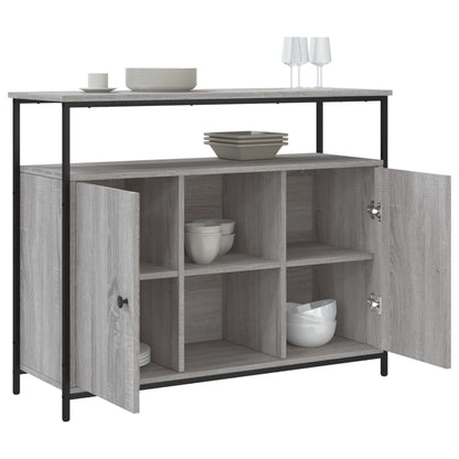 vidaXL Sideboard Grey Sonoma 100x35x80 cm Engineered Wood