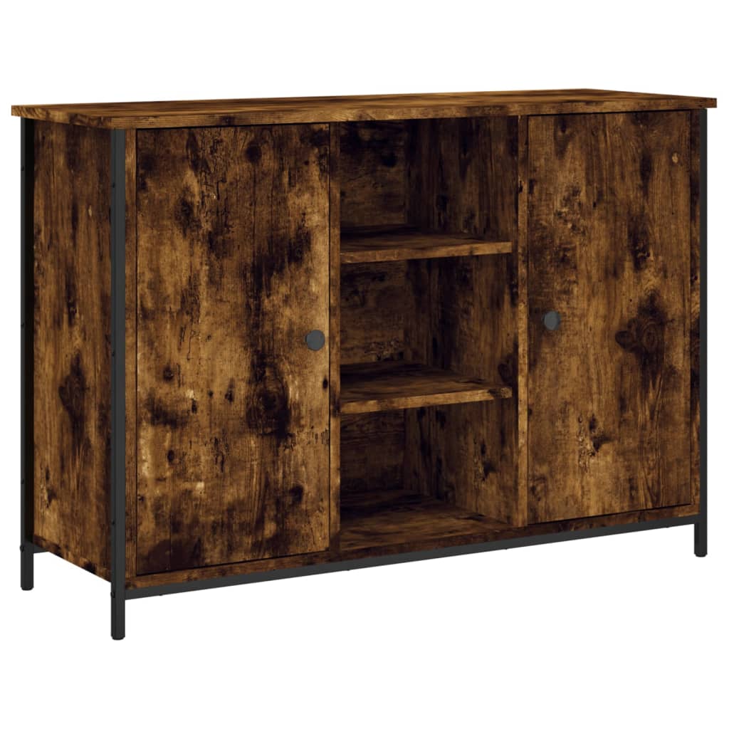 vidaXL Sideboard Smoked Oak 100x35x70 cm Engineered Wood