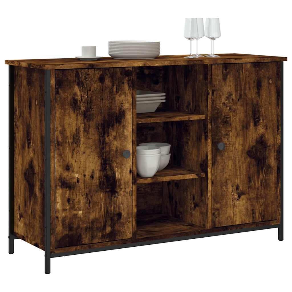 vidaXL Sideboard Smoked Oak 100x35x70 cm Engineered Wood