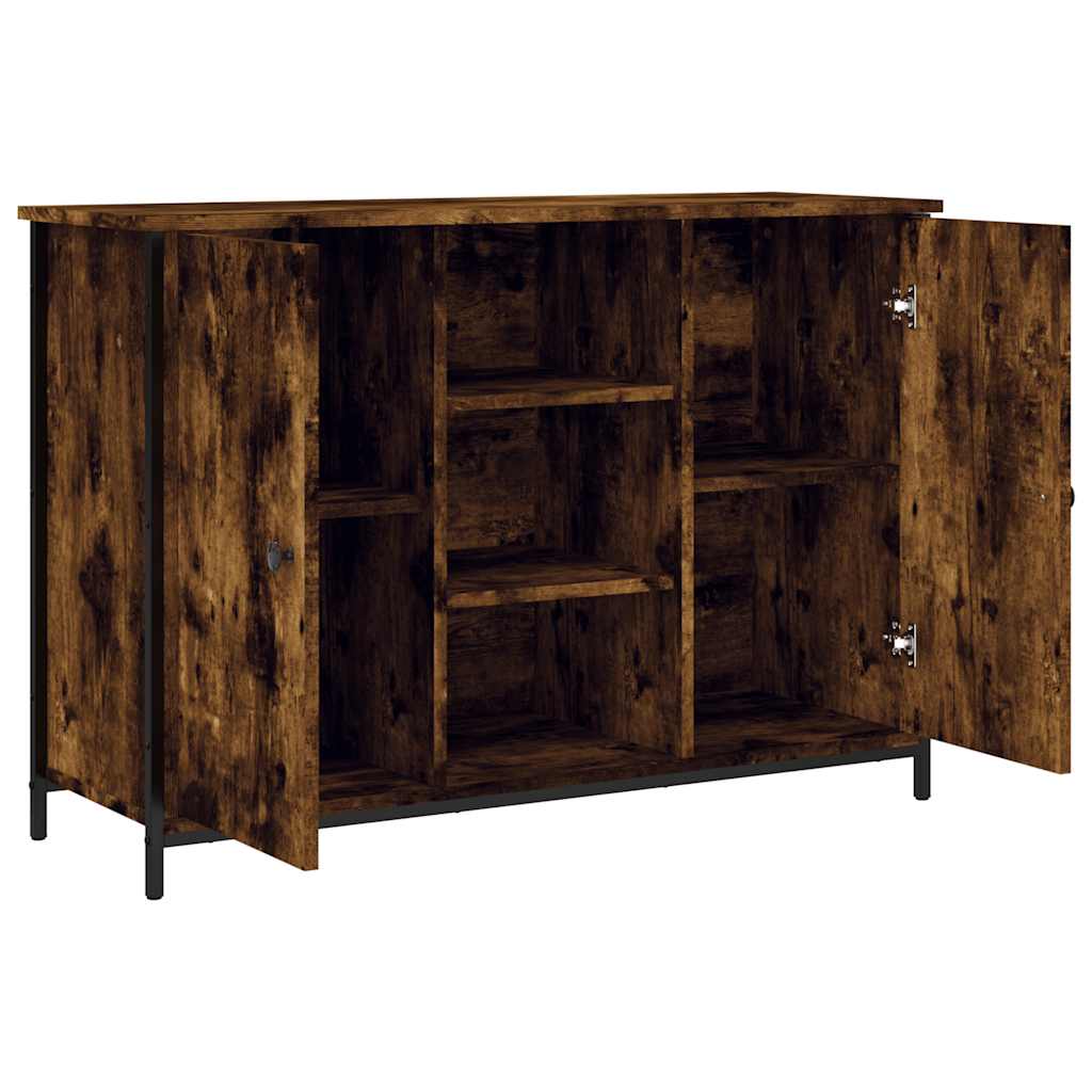 vidaXL Sideboard Smoked Oak 100x35x70 cm Engineered Wood