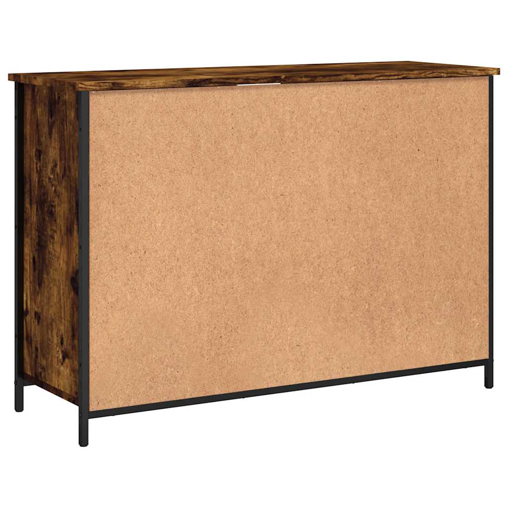vidaXL Sideboard Smoked Oak 100x35x70 cm Engineered Wood