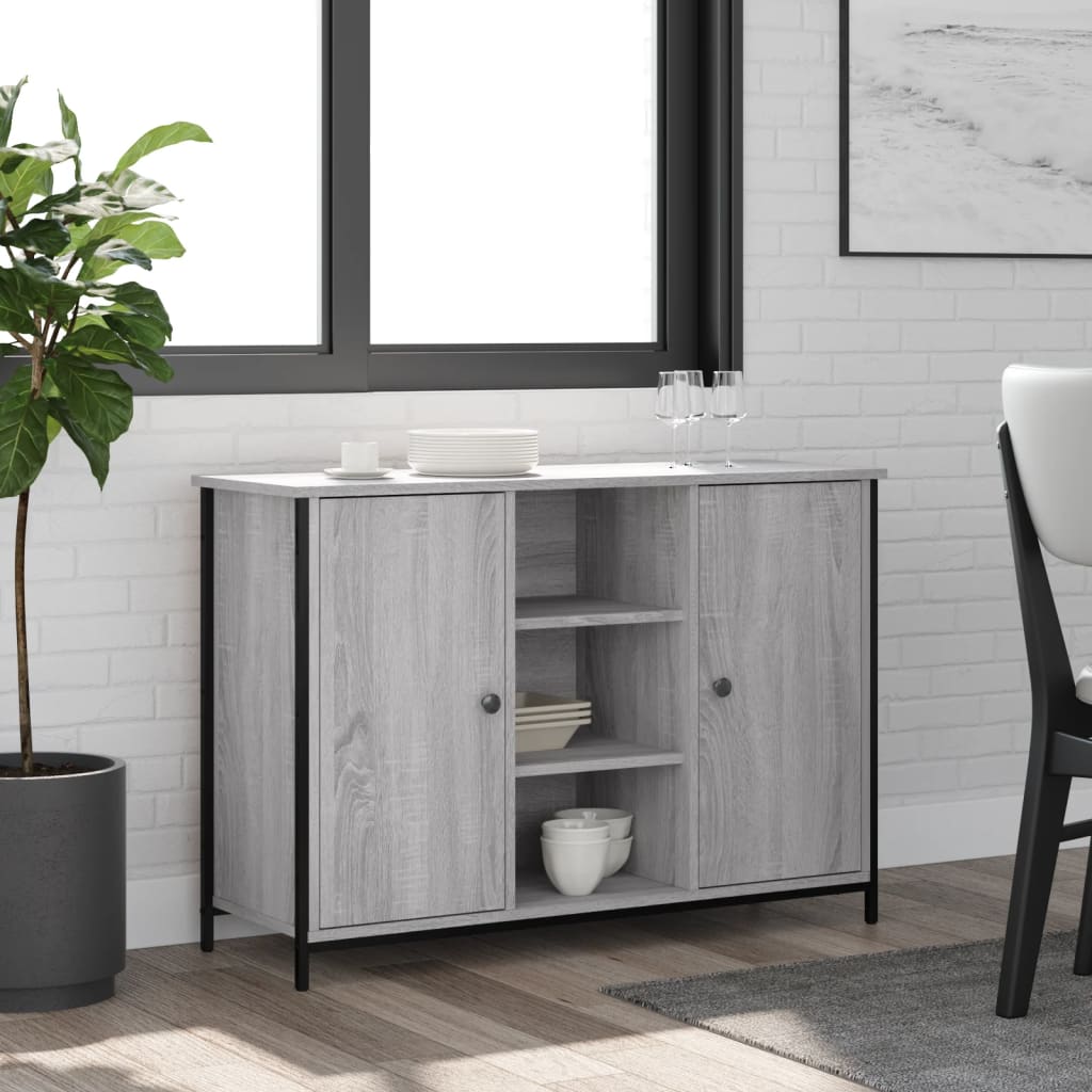 vidaXL Sideboard Grey Sonoma 100x35x70 cm Engineered Wood
