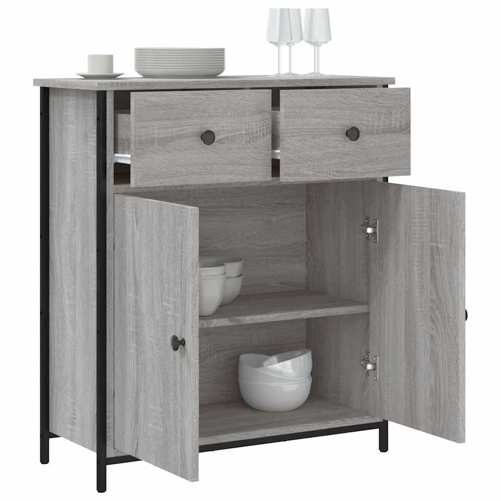 vidaXL Sideboard Grey Sonoma 70x30x80 cm Engineered Wood
