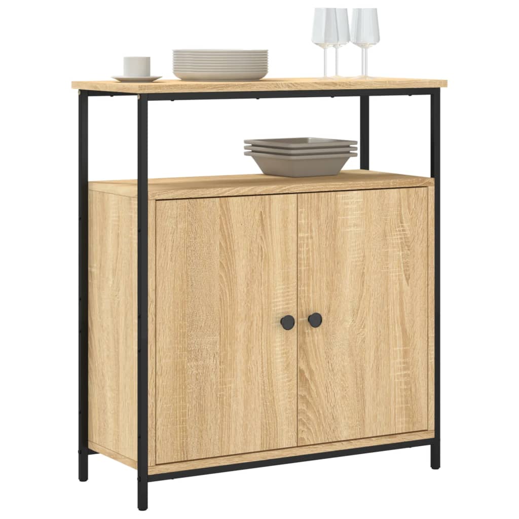 vidaXL Sideboard Sonoma Oak 70x30x80 cm Engineered Wood