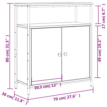 vidaXL Sideboard Grey Sonoma 70x30x80 cm Engineered Wood