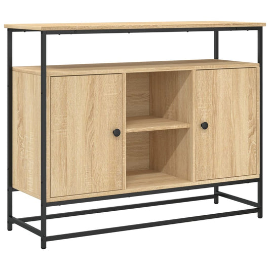 vidaXL Sideboard Sonoma Oak 100x35x80 cm Engineered Wood