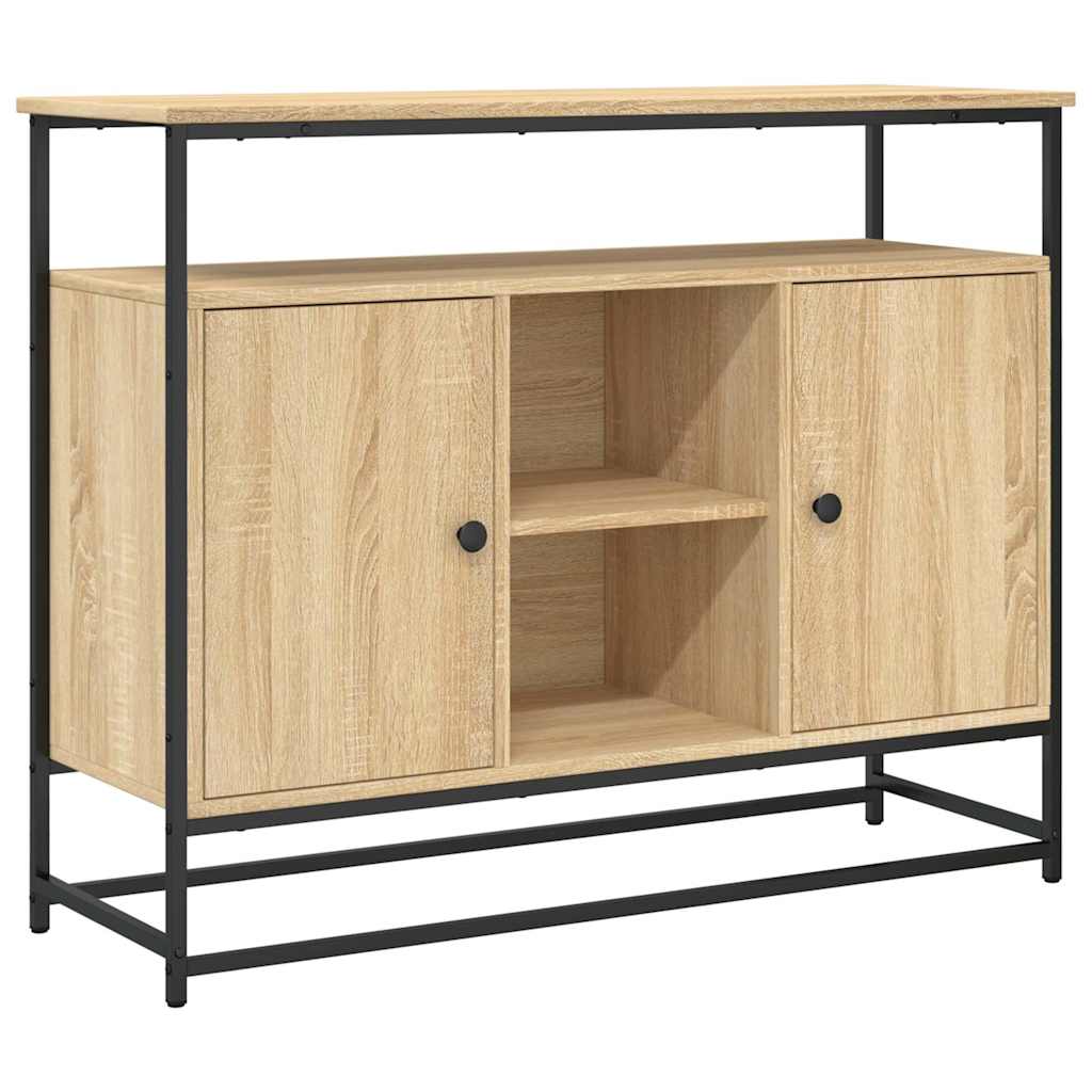 vidaXL Sideboard Sonoma Oak 100x35x80 cm Engineered Wood