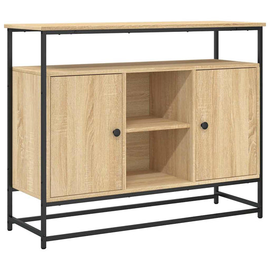 vidaXL Sideboard Sonoma Oak 100x35x80 cm Engineered Wood