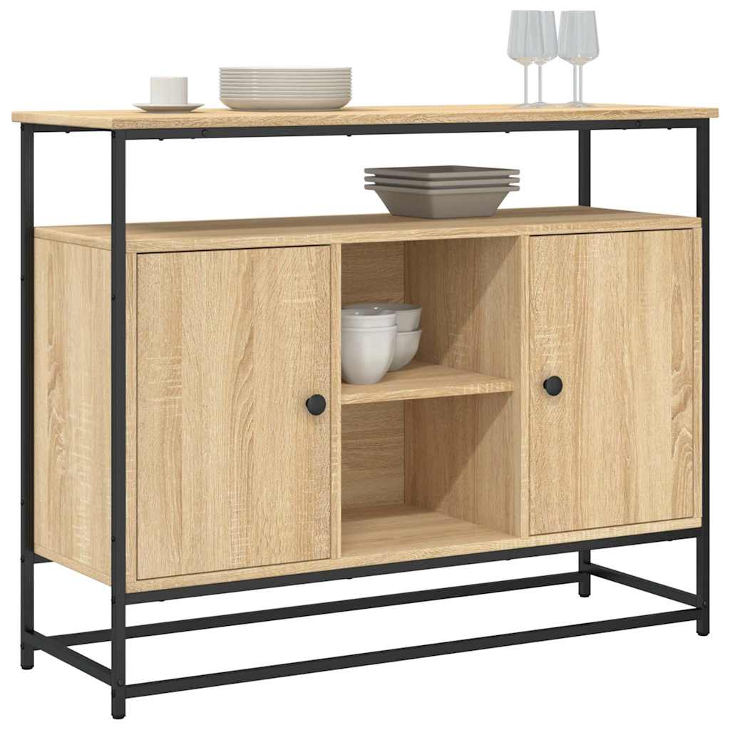 vidaXL Sideboard Sonoma Oak 100x35x80 cm Engineered Wood