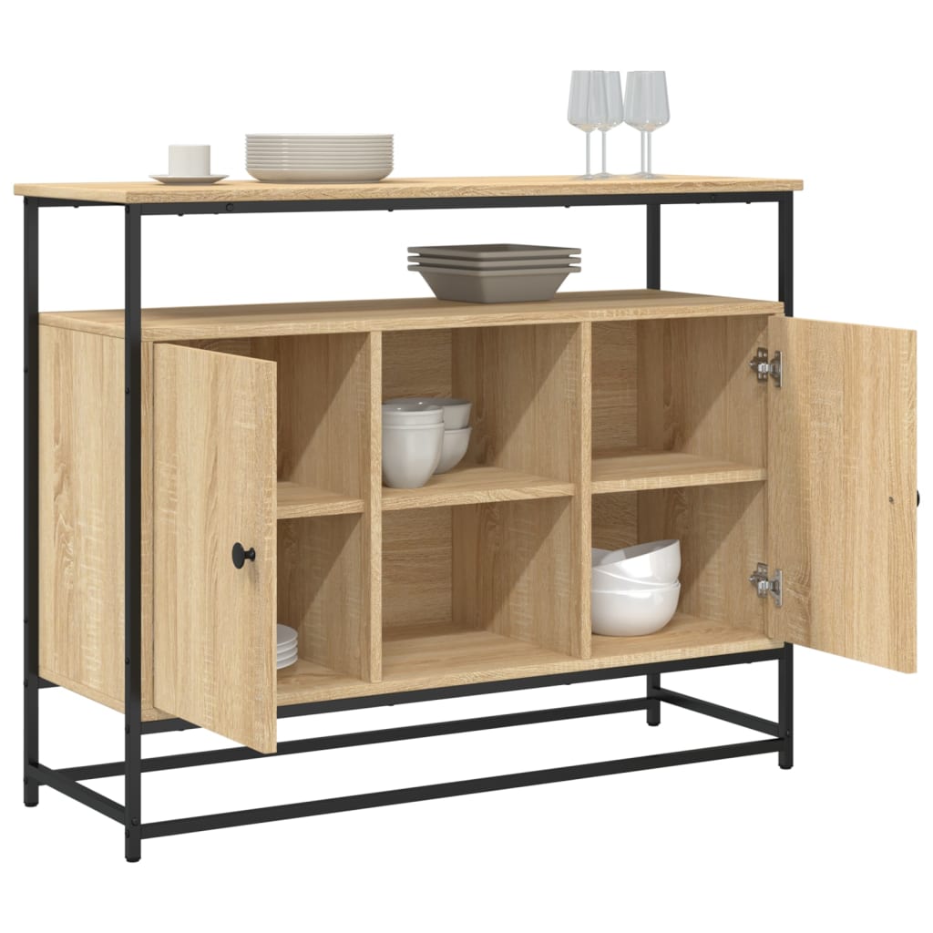 vidaXL Sideboard Sonoma Oak 100x35x80 cm Engineered Wood