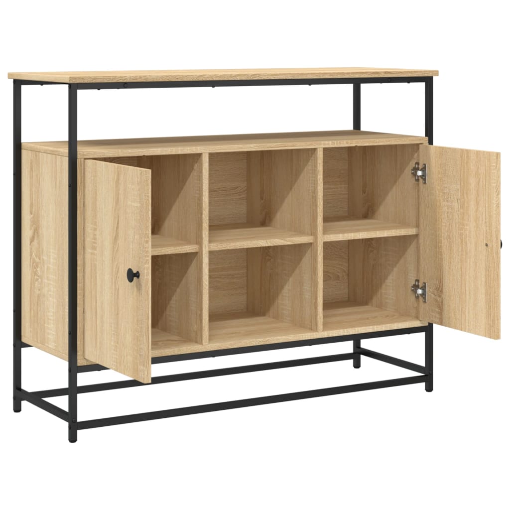 vidaXL Sideboard Sonoma Oak 100x35x80 cm Engineered Wood