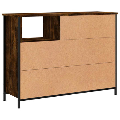 vidaXL Sideboard Smoked Oak 100x33x75 cm Engineered Wood