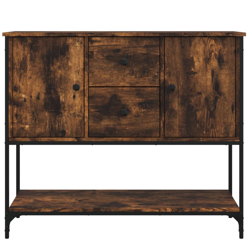 vidaXL Sideboard Smoked Oak 100x36x85 cm Engineered Wood