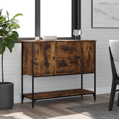 vidaXL Sideboard Smoked Oak 100x36x85 cm Engineered Wood