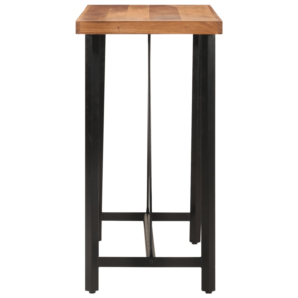 vidaXL Bar Table 110x55x107 cm Solid Wood Acacia and Iron