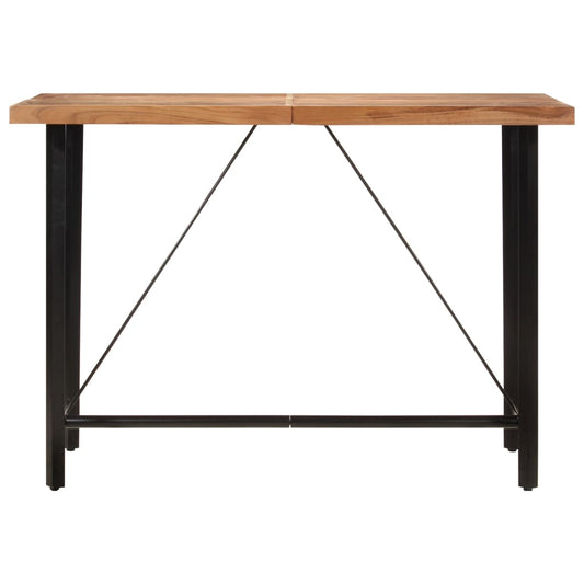 vidaXL Bar Table 150x70x107 cm Solid Wood Acacia and Iron