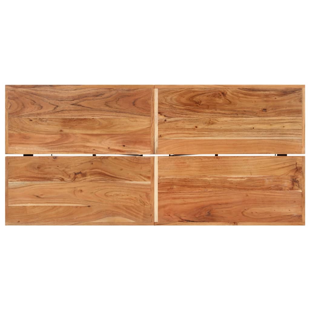 vidaXL Bar Table 150x70x107 cm Solid Wood Acacia and Iron