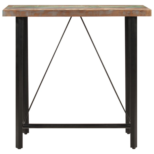 vidaXL Bar Table 110x55x107 cm Solid Wood Reclaimed and Iron