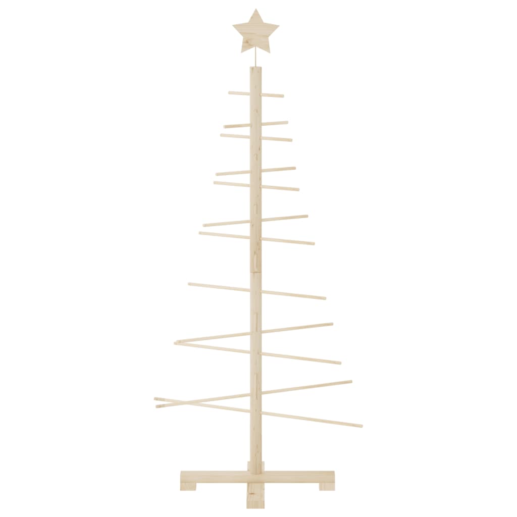vidaXL Wooden Christmas Tree for Decoration 125 cm Solid Wood Pine