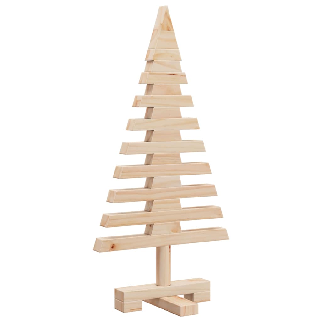 vidaXL | Wooden Christmas Tree | with Stand natural 60 cm Solid pine wood