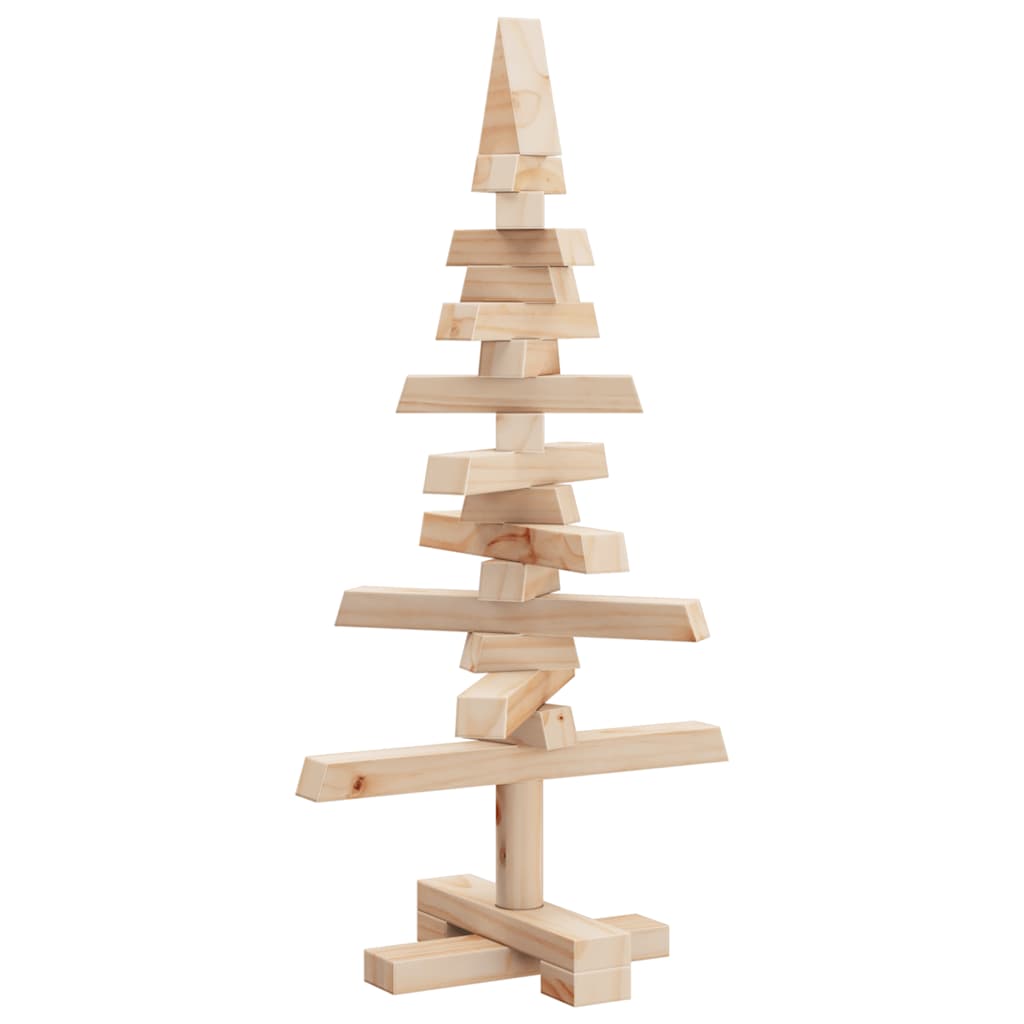 vidaXL | Wooden Christmas Tree | with Stand natural 60 cm Solid pine wood