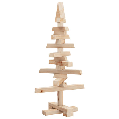 vidaXL | Wooden Christmas Tree | with Stand natural 60 cm Solid pine wood