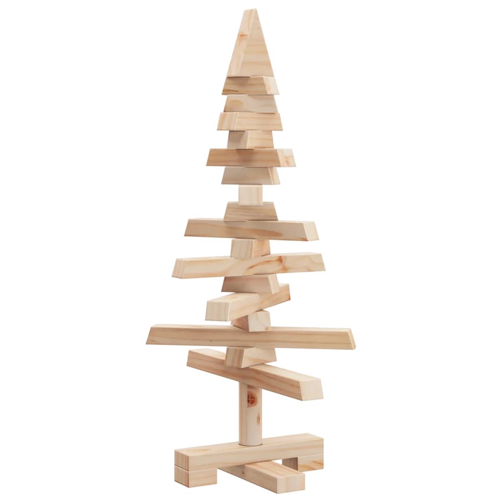 vidaXL | Wooden Christmas Tree | with Stand natural 60 cm Solid pine wood