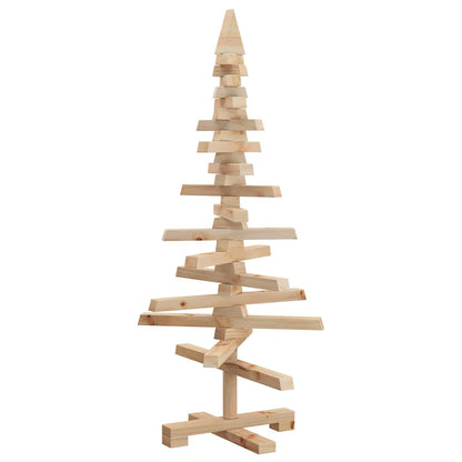 vidaXL | Wooden Christmas Tree | with Stand natural 90 cm Solid pine wood