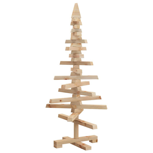 vidaXL | Wooden Christmas Tree | with Stand natural 90 cm Solid pine wood