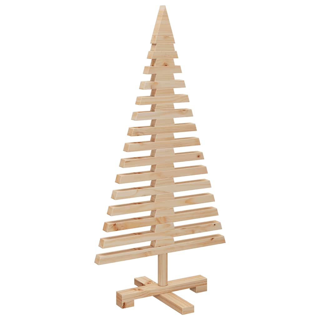 vidaXL | Wooden Christmas Tree | with Stand natural 90 cm Solid pine wood
